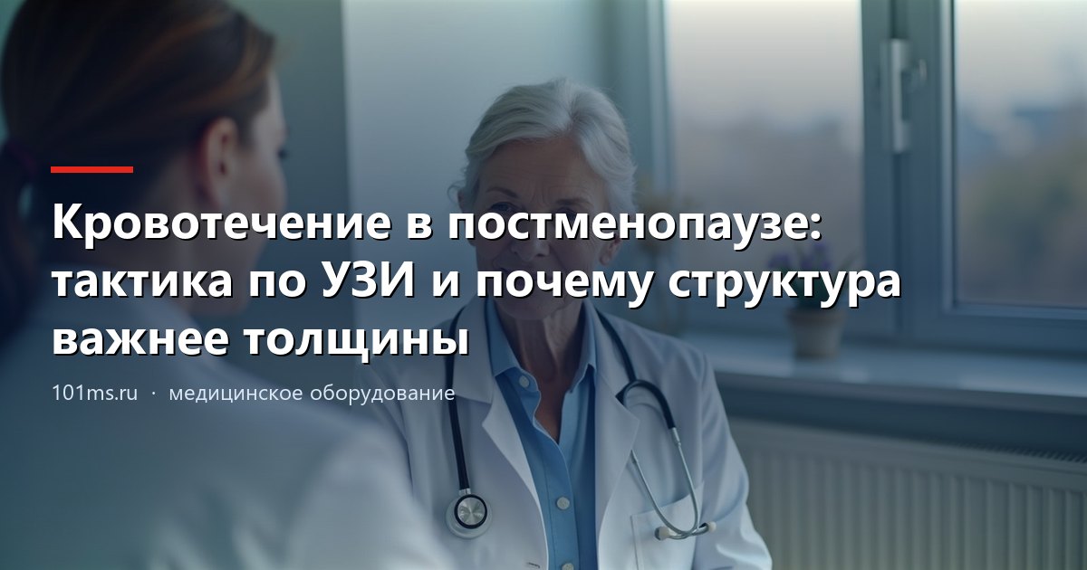 Кровотечение в постменопаузе: тактика по УЗИ и почему структура важнее толщины