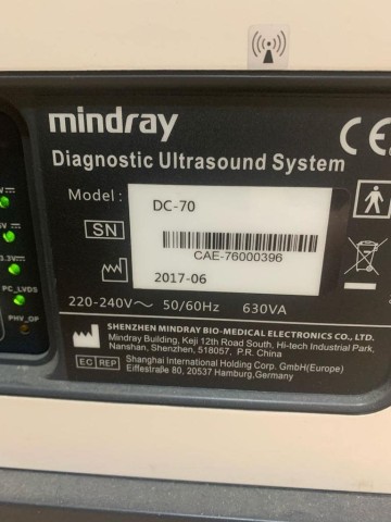 УЗИ сканер Mindray DC-70 2017 г. - 1 000 000 руб.